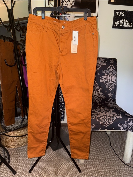 St. John's Bay Denim - St. John's Bay Women's Rust Orange Skinny Jeans